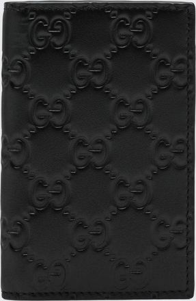 Gucci Portacarte di credito GG Emblem Gucci in pelle goffrata