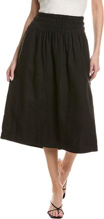 Bella Dahl Smocked Waist Gathered Linen Skirt