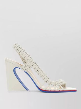 Fendi leather arc sandals braided straps slingback