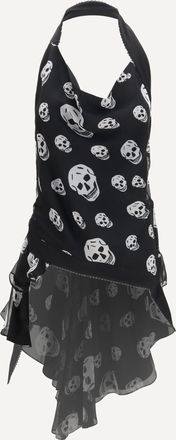 Alexander McQueen Top in seta halter Woman 42