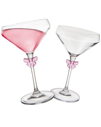 Godinger Set Of 2 Bow Coupes