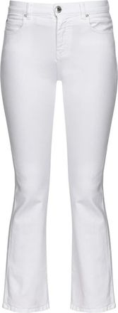 Pinko Wide Broeken - Dames - Cropped Jeans - Wit - W28 - Katoen - Jeans