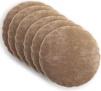 vidaXL Funda De Almohada 6 Uds. Heerlen Marr&oacute;n &Oslash; 30 Cm Tela Chenille Vidaxl