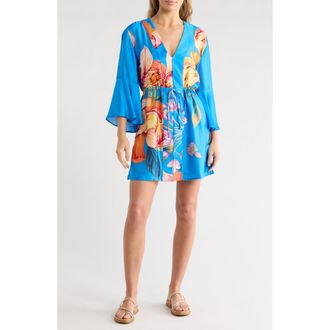 Maaji Tropical Cover-Up Caftan in Blue at Nordstrom Rack, Size Medium