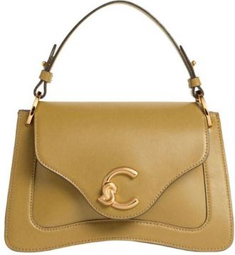 Coccinelle Leather cross body bag shoulder bag C-Me Calf Handbag Seagrass khaki