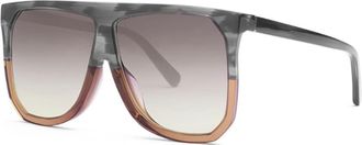 Loewe Smoke Gradient Square Ladies Sunglasses LW40001F 20B 63