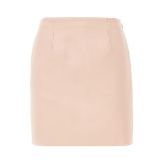 Chlo&eacute; Technical duchesse satin mini skirt Woman 36