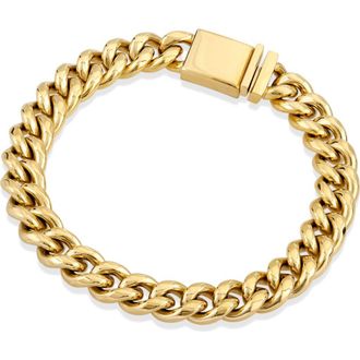 Savvy Cie Jewels Curb Link Bracelet in Yellow Gold Plate at Nordstrom Rack