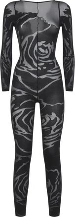 Wolford Rose Shadow Catsuit - Dames - Jumpsuits - Zwart - S - Wol - Jumpsuits & Playsuits