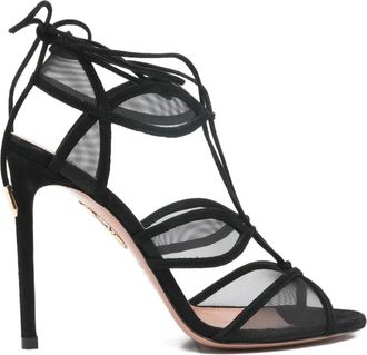 Aquazzura Sandali Fatal con tacco - Nero