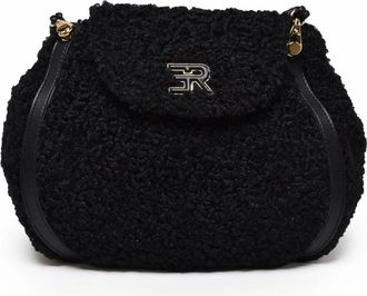 Ermanno Scervino Black Veda Leather-Like Polyurethane Shoulder Bag