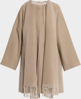 Lafayette 148 New York Reversible Double-Face Cashmere Coat & Scarf