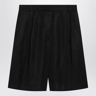 Frankie Shop Black Oversized Bermuda Shorts