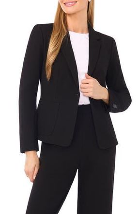 Halogen One-Button Ponte Knit Jacket in Rich Black 060 at Nordstrom Rack, Size X-Small P