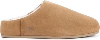 UGG Chestnut Brown Suede Leather Elea Slip-On Slippers-Donna