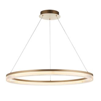 Netlighting Aurelia Pendant Gold Plated Finish & Opal Ribbed Acrylic 41W LED