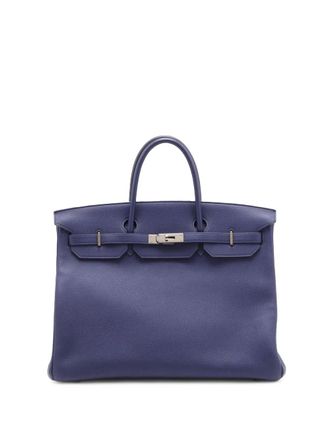 Herm&egrave;s 2018 Togo Birkin Retourne 40 handbag - Blue