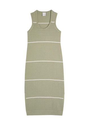 Varley Scott Scoop Neck Knit Midi Dress - Light Green - S (UK8-10 / S)