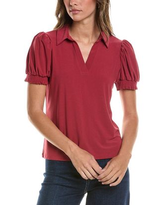 CeCe by Cynthia Steffe Cece Split Neck Collared Top