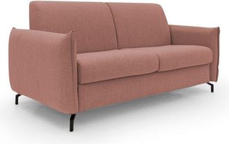 Divani.Store Divani.store - Scarlet Sof&aacute; Cama Convertible En Tejido Mixto De Algod&oacute;n Impermeable 175 Cm (mat.120x197) Salm&oacute;n