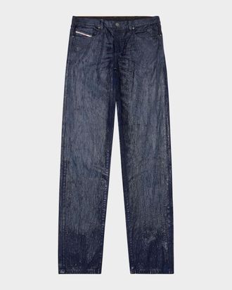 Diesel Men & apos;s Coated Loose-Fit Jeans