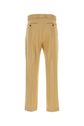 Dries Van Noten Viscose Blend Trousers - Beige