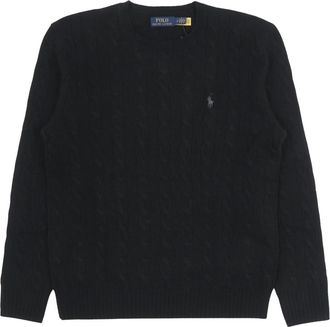 Polo Ralph Lauren Round-neck Knitwear, male, Black, Size: M Round-neck Knitwear