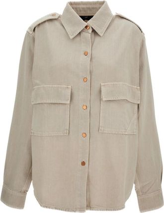 3x1 Kenya Denim Shirt - Dames - Spijkeroverhemden - Beige - S - Denim - Overhemden