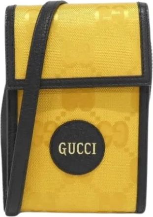 Gucci Pre-owned Cross Body Bags, female, Yellow, Size: ONE SIZE Pre-owned Nylon Crossbody Bag