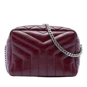Saint Laurent Pre-owned Quilted Crossbody Bag - Dames - Pre-owned - Rood - Maat: ONE Size Leer