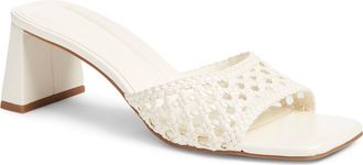 Open Edit Jaydin Block Heel Sandal in Ivory Vanilla at Nordstrom, Size 6.5