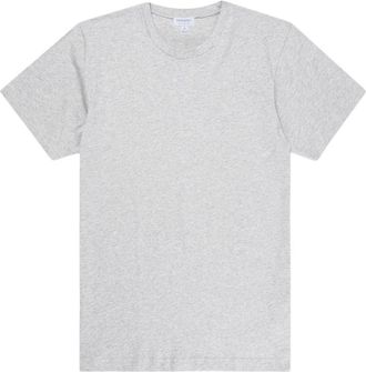 Sunspel Riviera Tee - Heren - T-shirts - Grijs - 2XL - Katoen - Tops