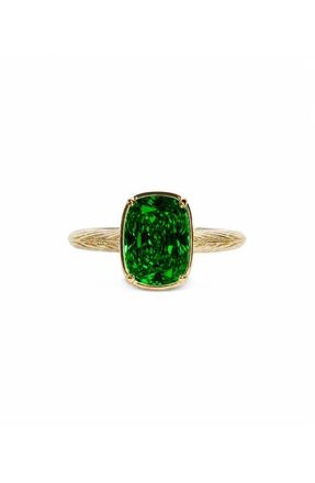 Sterling Forever Sterling Silver Mini Emerald Ring in Gold at Nordstrom, Size 10