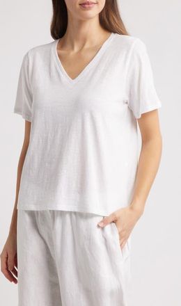Eileen Fisher Easy Organic Cotton T-Shirt in White at Nordstrom, Size Xx-Small