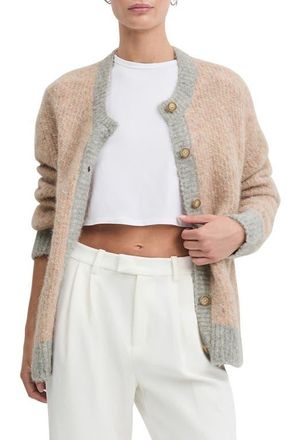 Favorite Daughter The Rio Alpaca Blend Cardigan in Rose Dust/Light Grey at Nordstrom, Size X-Small