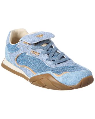Fendi Fendi Wave Pulse Leather & Canvas Sneaker
