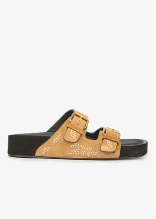 Isabel Marant Womens Lennyo Sandal In Cognac/gold