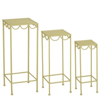MiCa Decorations Soporte para plantas de exterior rosalie verde claro h70xb28xl28cm