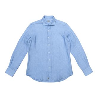 Sonrisa Casual Shirts, male, Blue, Size: 2XL Fine Linen Shirt