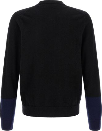 Comme Des Gar&ccedil;ons Pure Wool Color-Block Cardigan - Black
