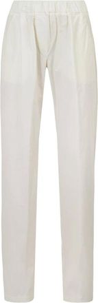 Mauro Grifoni Broeken, Dames, Beige, S, Katoen, Rechte pijp katoenen broek