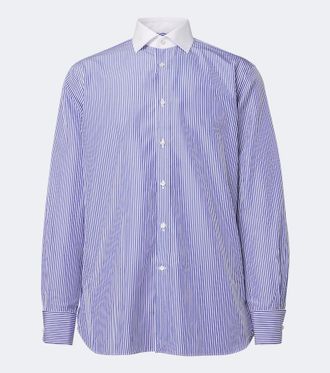 Ralph Lauren Purple Label Camicia in popeline di cotone a righe