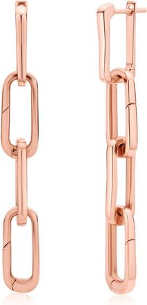 Monica Vinader Rose Gold Alta Capture Charm Cocktail Earrings