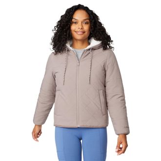 Free Country Womens Hooded Cirrus Quilted Reversible Jacket