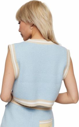 By Samii Ryan Smiley Wimbeldon Knit Vest in Baby Blue at Nordstrom, Size Xx-Large