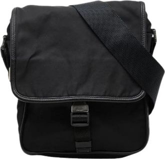 Prada Pre-owned Nylon Shoulder Bag - Dames - Vintage Schoudertas - Zwart - ONE Size - Nylon - Vintage