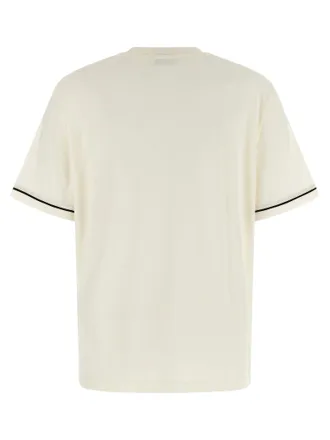 Ferragamo Gancini-Embroidered Cotton-Cashmere T-shirt - Cream