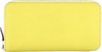 Herm&egrave;s Yellow Epsom Leather Azap Zip Around Wallet Silkin Long (Authentic Pre-Loved)