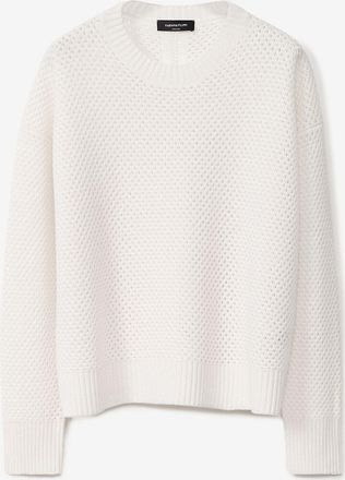 Fabiana Filippi Weiter Lochstrickpullover aus Platinum-Faden