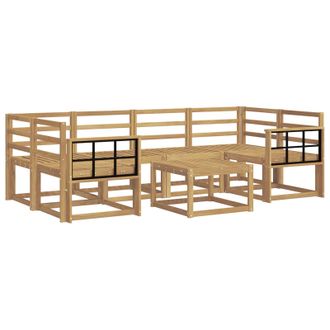 vidaXL Conjunto De Sof&aacute;s De Exterior 7 Pcs Blanco 59 X 59 X 37 Cm Vidaxl